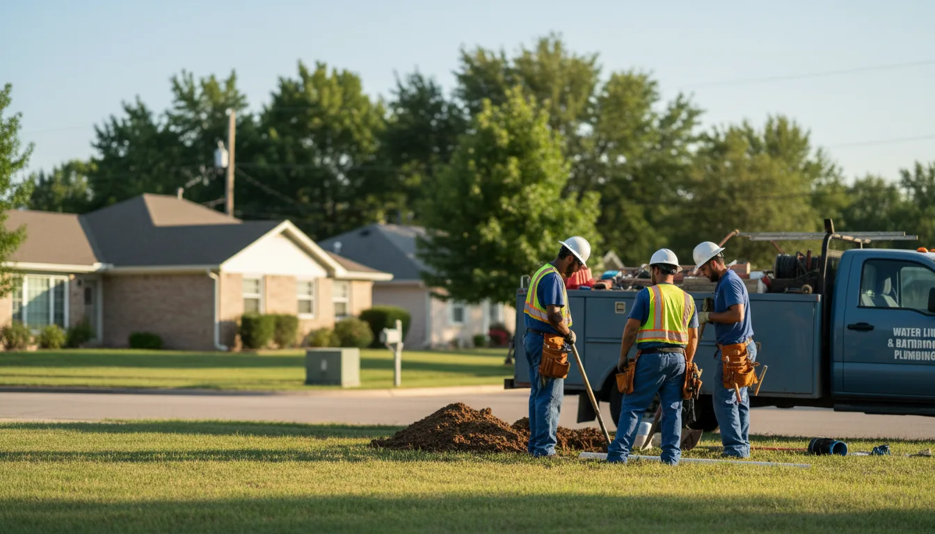 Residential water line and bathroom plumbing service in North Beach, MD